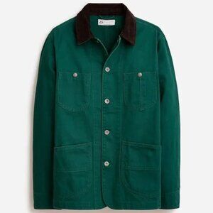 NWT Wallace & Barnes by J Crew Lightweight Twill Green Chore Jacket Field Coat